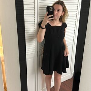 Black flared dress